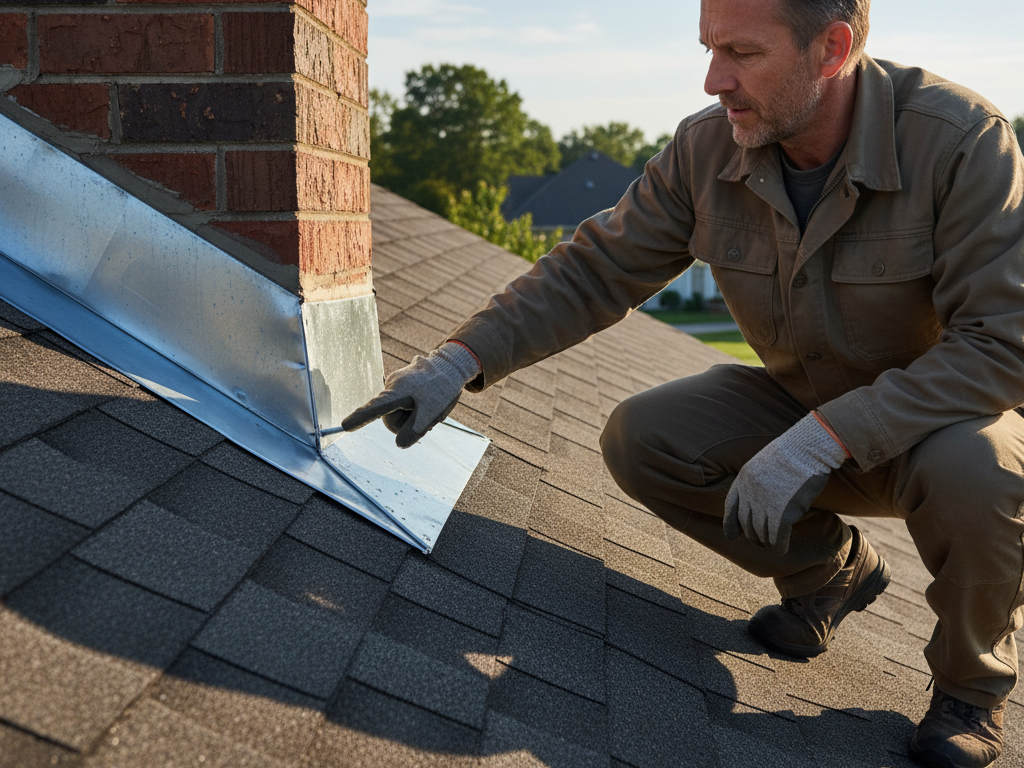 Flashing in roofing